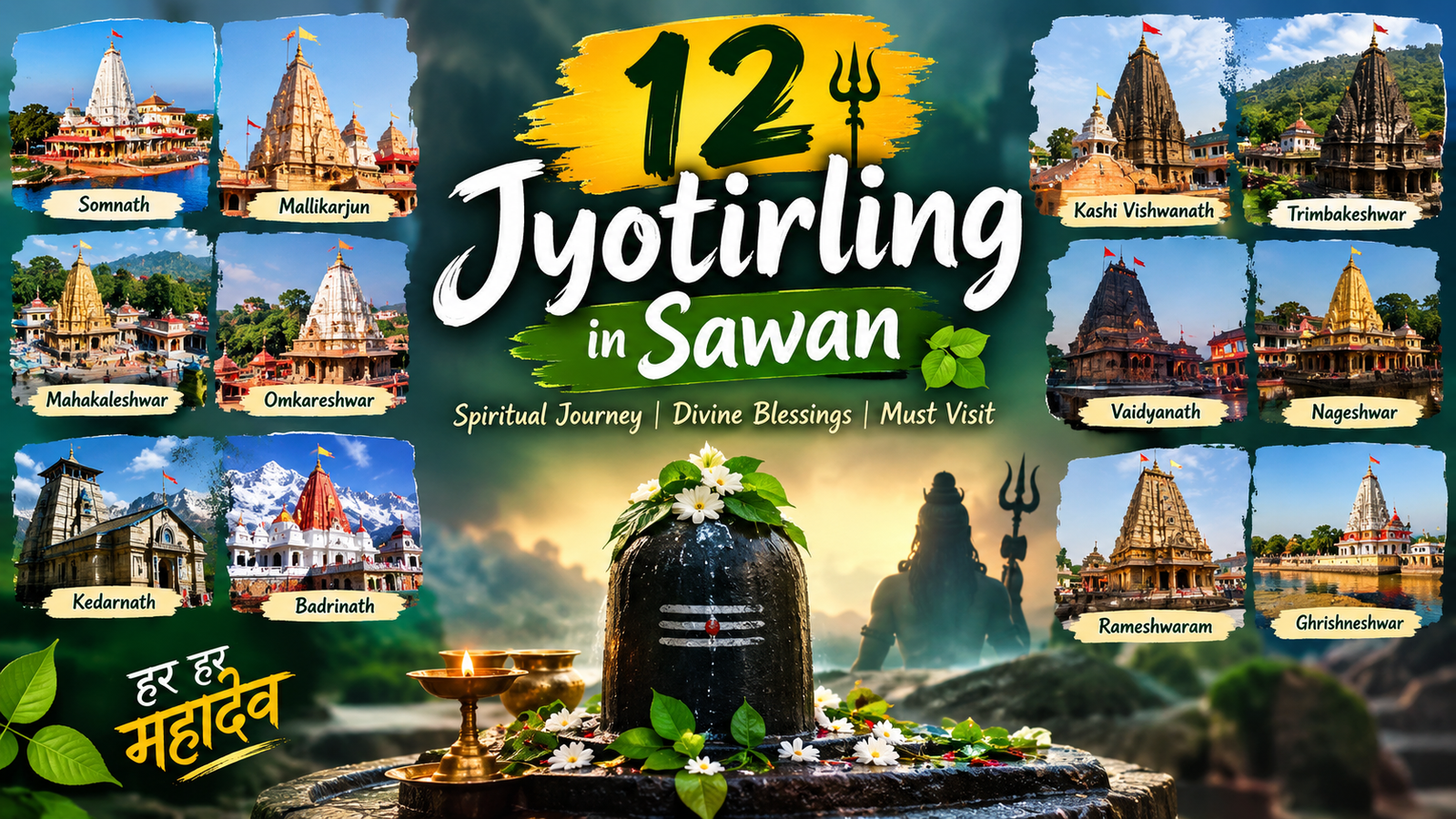 12 Jyotirlinga Yatra in Sawan 2026: A Complete Guide to Visiting All 12 Jyotirlingas